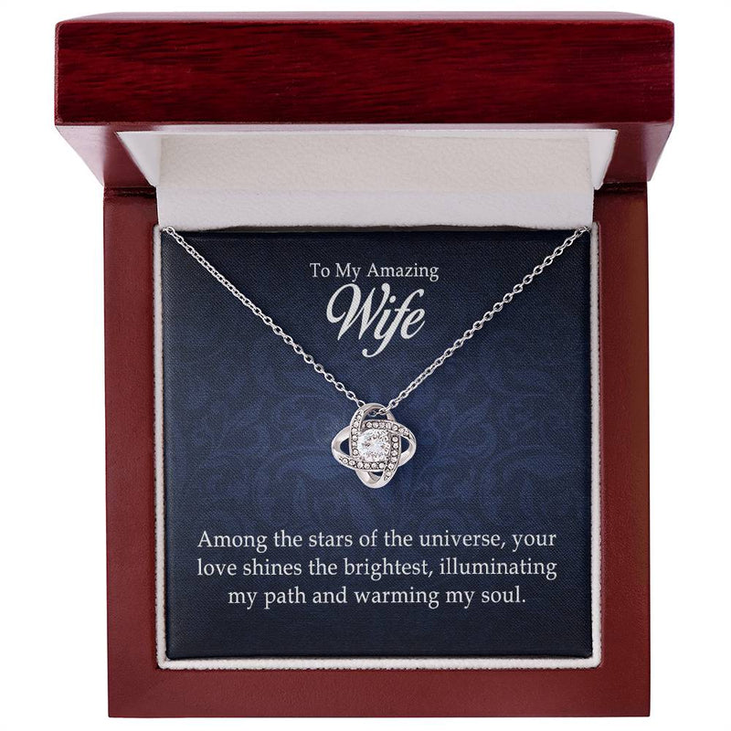 To My Amazing Wife - Love Knot Necklace